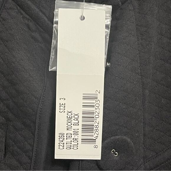 NWT Womens SZ 3 equal 8-10 Joan Vass Blazer quilted Black button jacket - Picture 5 of 7